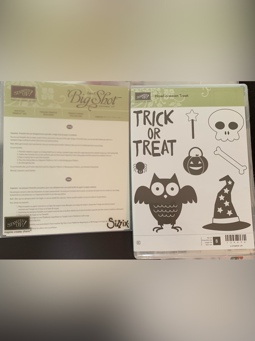 Stampin' Up! Howl-o-ween Treat Stamp & Boo To You Framelits bundle. Dies are new